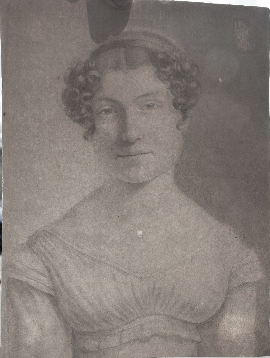 19th-century School. Portrait Of A Woman.-photo-4