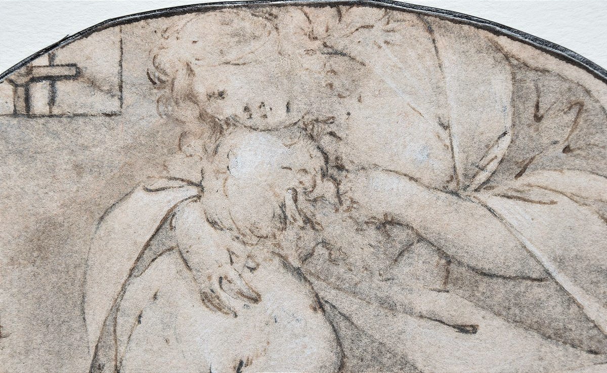 Prague School, Circa 1600. *roman Charity*.-photo-2