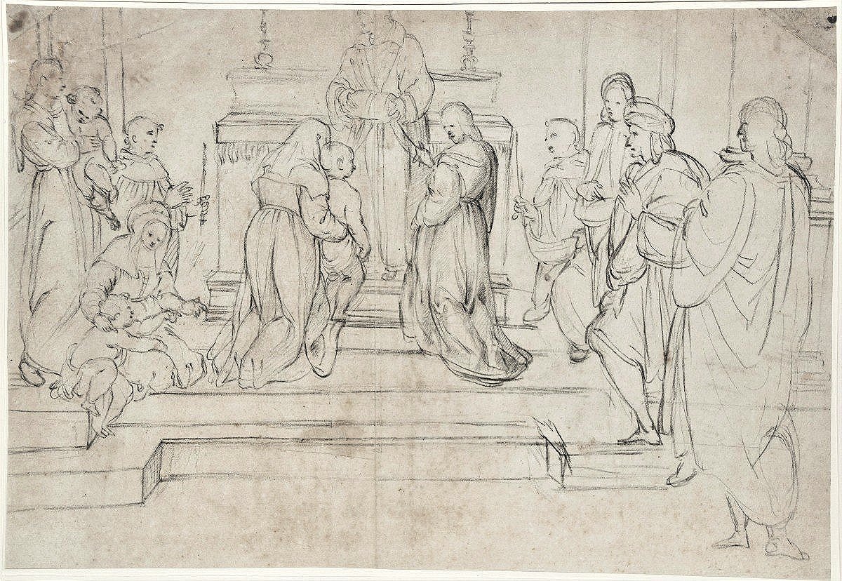 Ecole italienne , vers 1600. La Présentation de Jésus au Temple.