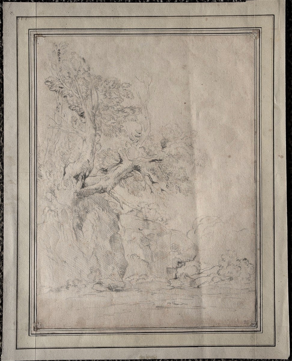 Michel Corneille 1642–1708. Landscape With A Tree.-photo-2