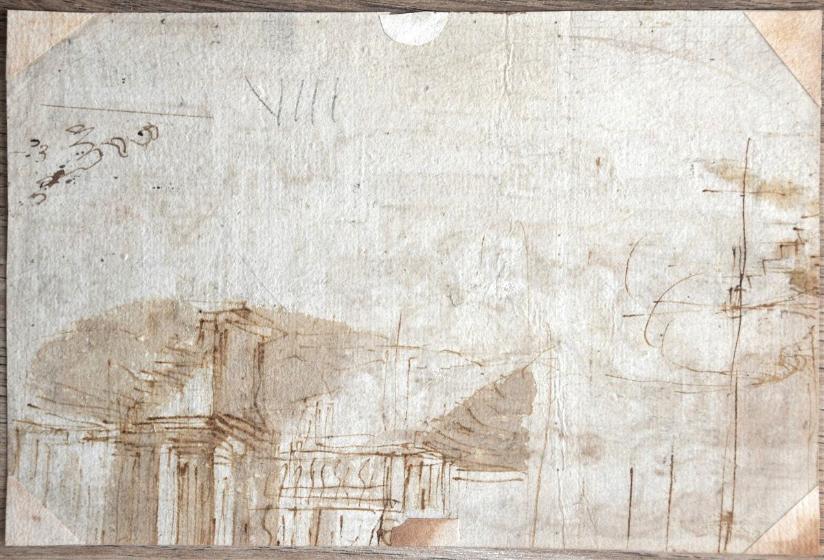16th-century Italian School. Architectural Ornamentation Design.-photo-2