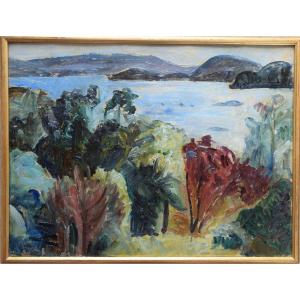 Henry Arntzen 1885 - 1957. River Landscape.