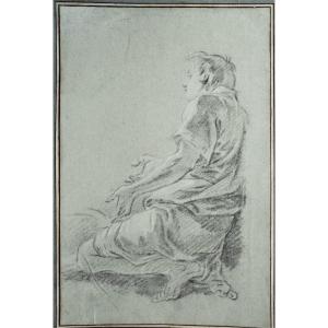 Pierre Parrocel. Etude d'homme agenouillé.