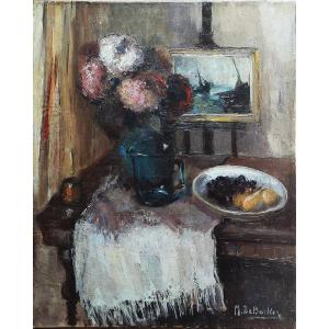 Marguerite De Backer. 1882 - 1968. Nature morte aux fleurs.