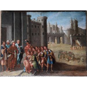 Ecole flamandr, vers 1600. Josepf reconnu par ses frères.