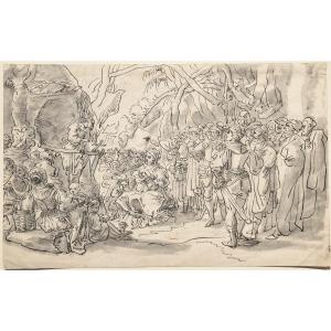 Michael Herr 1591-1661. La Prédication de Saint Jean-Baptiste.