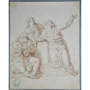 Ecole du Nord néoclassique, vers 1800. Groupe d'apôtres.