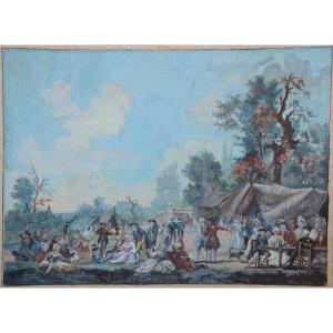 French School Of The 18th Century. A Feast In A Park, 1780