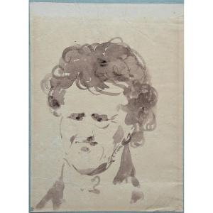 Jean-Baptiste Isabey 1767-1855. Portrait-charge de Boully. Coll du Marquis de Chennevières.