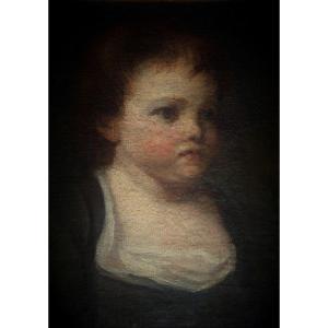 Ecole française du XVIIIè. Portrait d'enfant.