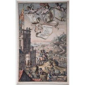 Wenzel Hollar. Frontispice du Britannia de John Ogilby - 1675.