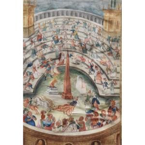 Northern School, C. 1500. A Festive Scene In An Amphitheater.