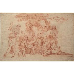 Ecole du Nord, vers 1700. Bacchanale.
