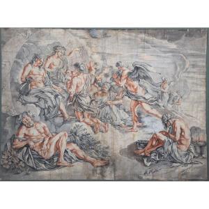 17th-century School. Apollo Granting His Chariot To Phaeton, After Poussin.