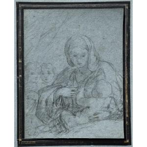 Ecole italienne, vers 1700. La Vierge allaitante.