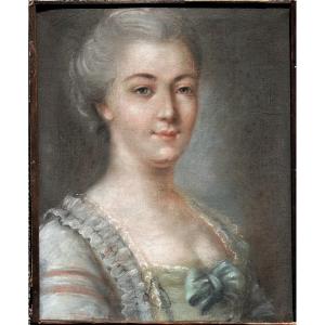Charles-Paul-Jérôme Bréa 1740 - 1820. Portrait de Renée Casselle à l'âge de 23 ans .