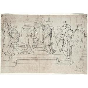 Ecole italienne , vers 1600. La Présentation de Jésus au Temple.