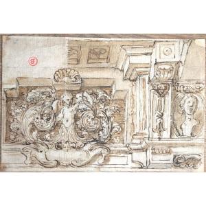 16th-century Italian School. Architectural Ornamentation Design.