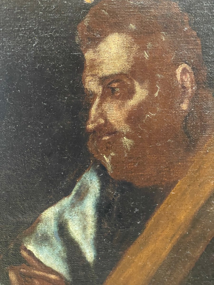 Workshop Of Greco (1541-1614). Saint Andrew. Apostolate. New Variant.-photo-4