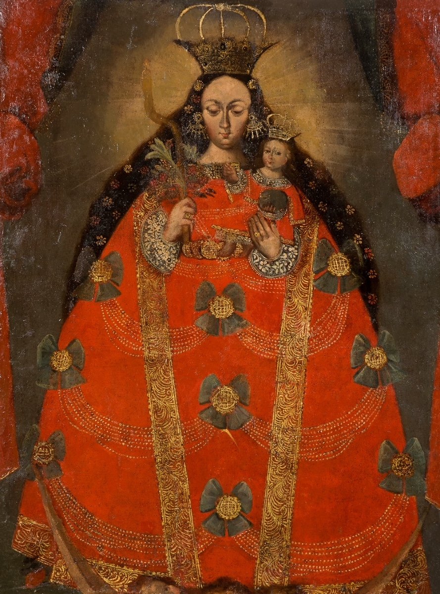 Ampona Virgin. School Of Cuzco XVIIth Century. Museum.