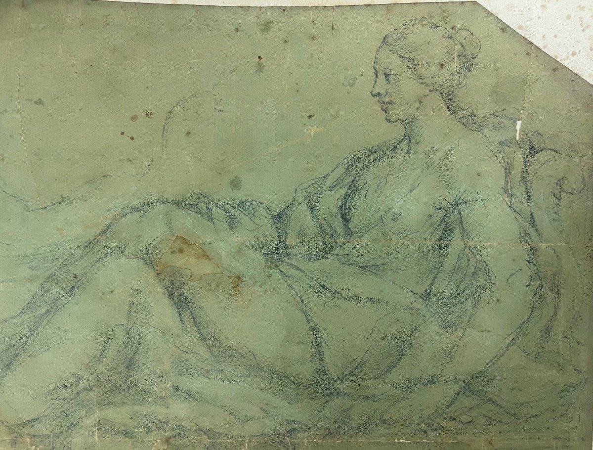French Drawing From The 18th Century. Signature Or Legend Illegible.-photo-2