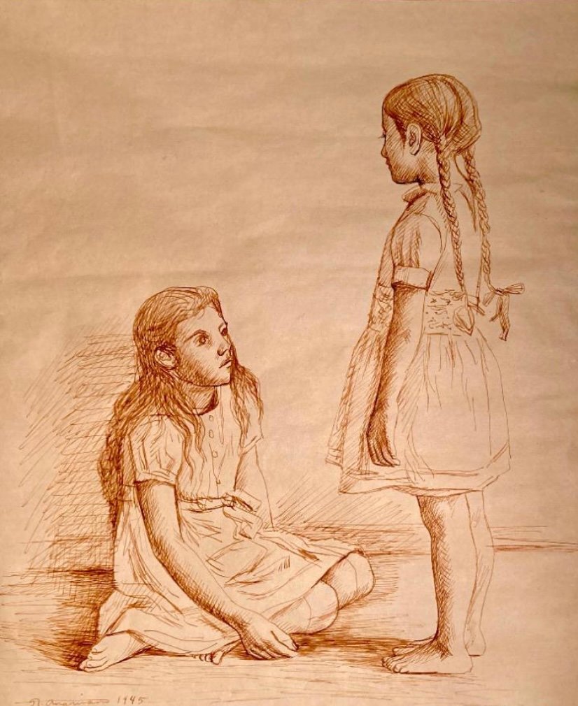 Raúl Anguiano (1915-2006). Mexique. 1945. Dessin.