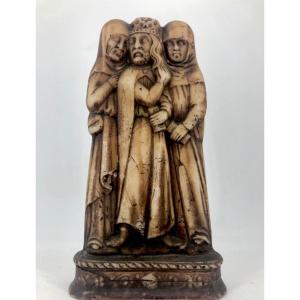 Exceptional Gothic Reliquary In Wax. 14th/15th Century. France. Claramontensis.