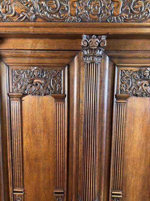 Sculptural Flemish Architectured Cabinet-photo-2