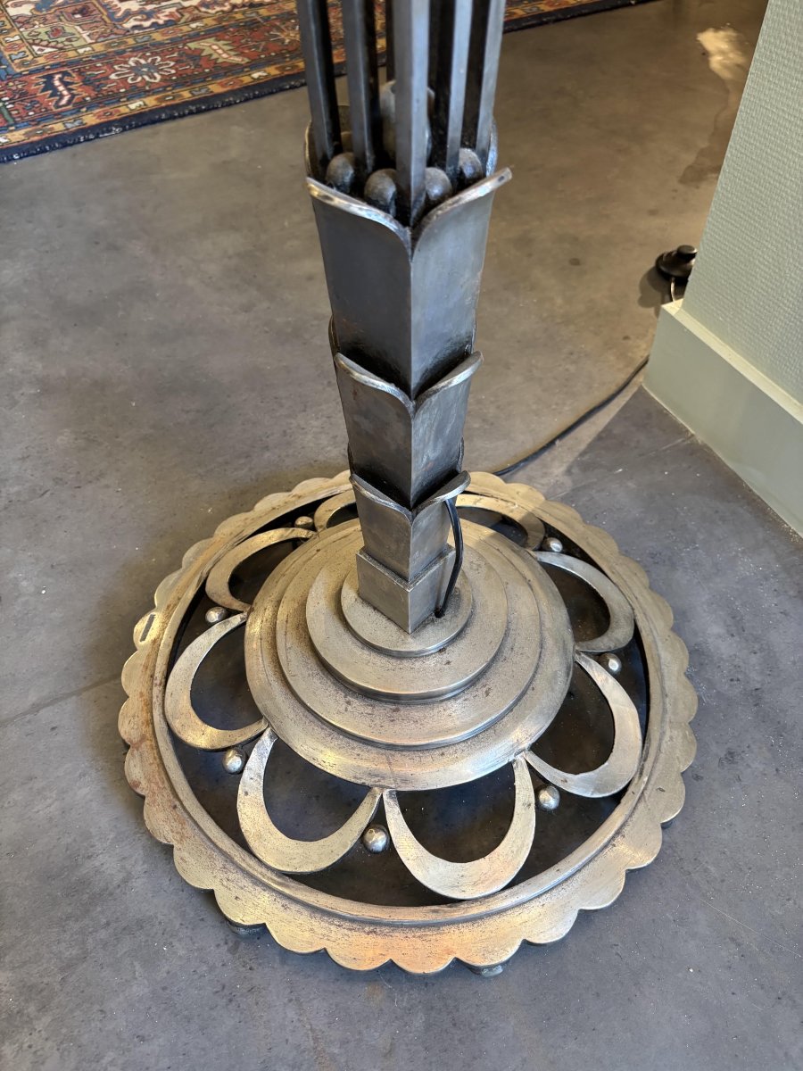 LAMPADAIRE MONUMENTAL ART DECO ATELIER VAN BOECKEL, BELGIQUE-photo-2