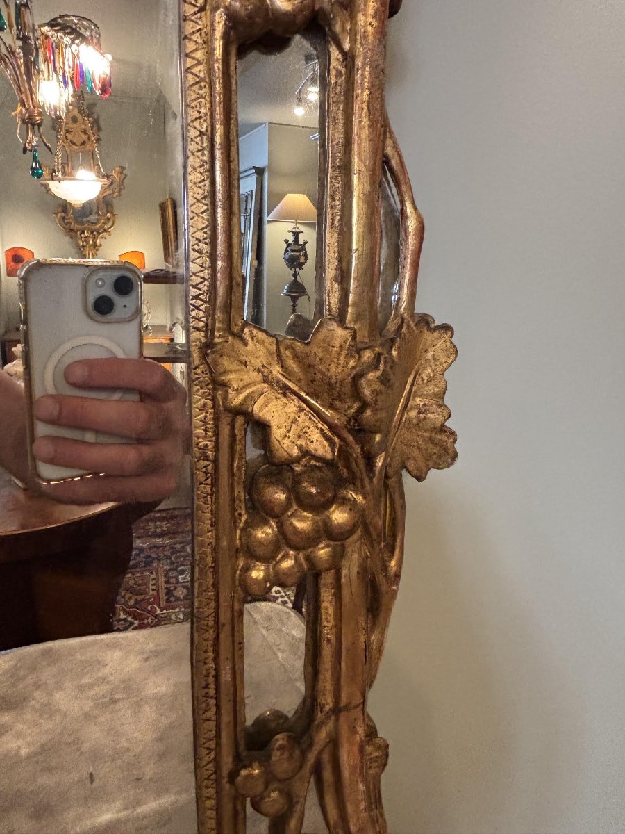 19th-century Mirror With Gilded Wooden Frames-photo-4