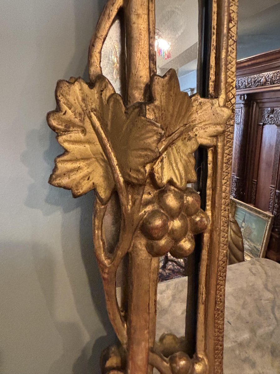 19th-century Mirror With Gilded Wooden Frames-photo-5
