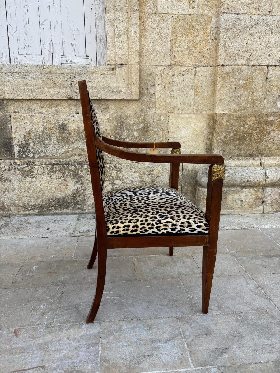 Pair Of Neoclassical Armchairs From Northern Italy, Early 19th Century.-photo-4