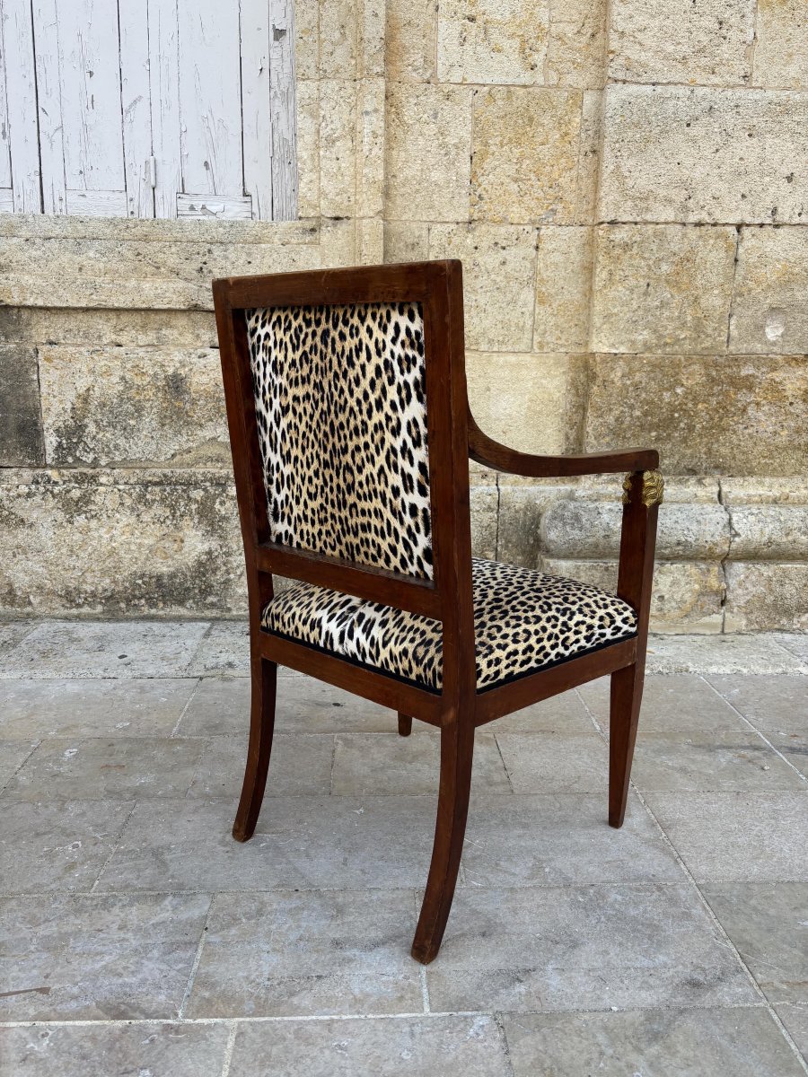 Pair Of Neoclassical Armchairs From Northern Italy, Early 19th Century.-photo-1