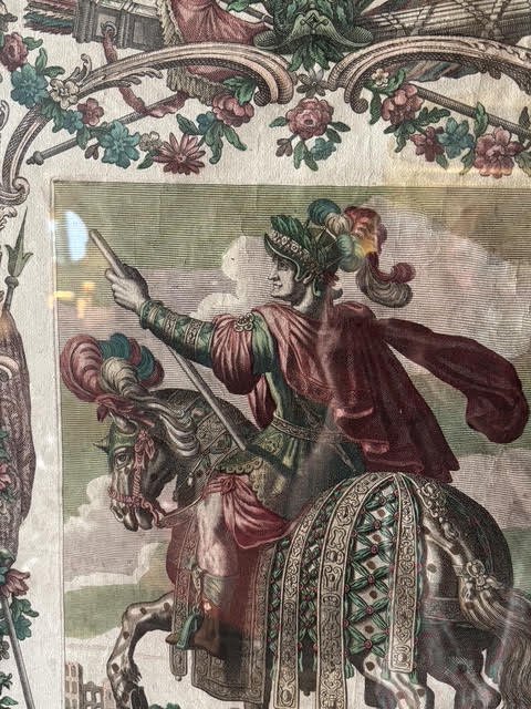 Pair Of Engravings From Tempesta's Series Of The Twelve Caesars On Horseback, By Mariette, Basset, 18th Century-photo-4