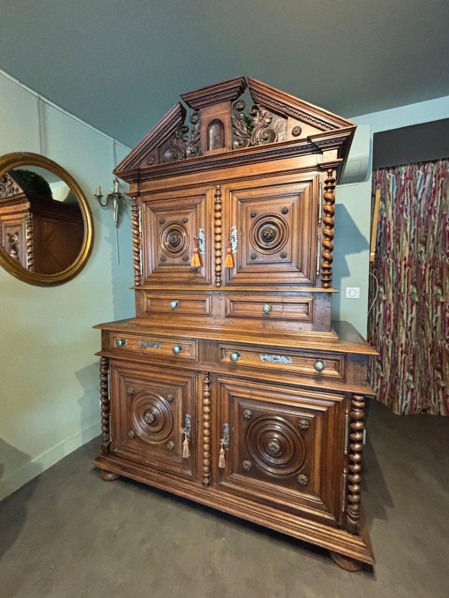 18th-century Louis XIII-style Two-section Sideboard-photo-7