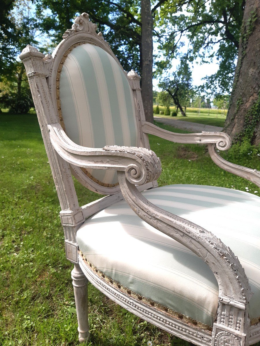Neoclassic Italian Armchair-photo-3