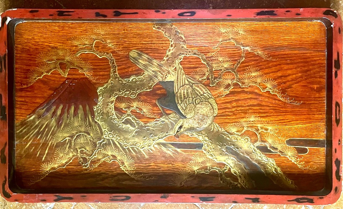 Grand Plateau Japonais En Laque 90 cms