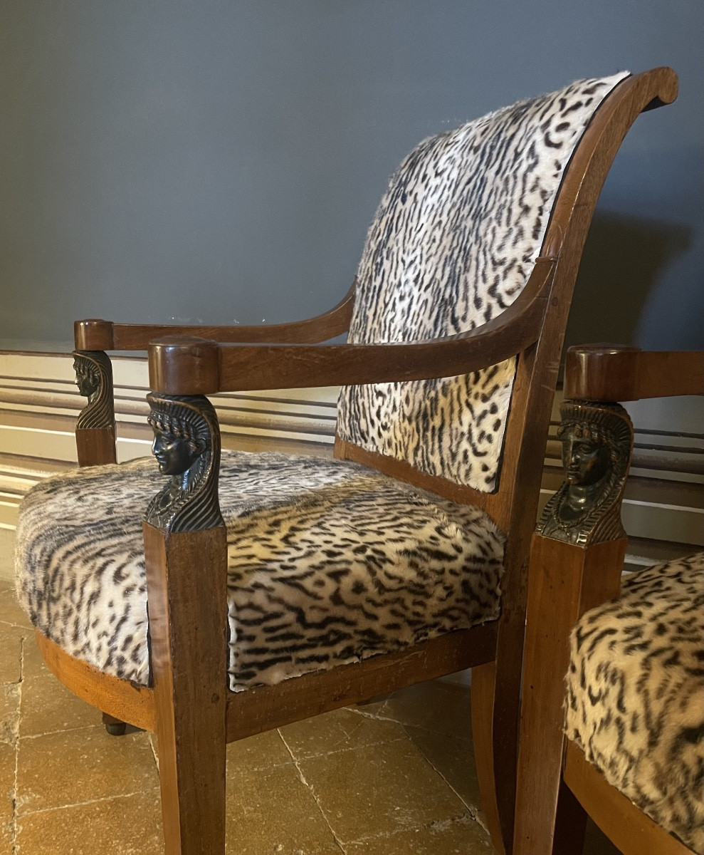 Pair Of Armchairs Empire -photo-3