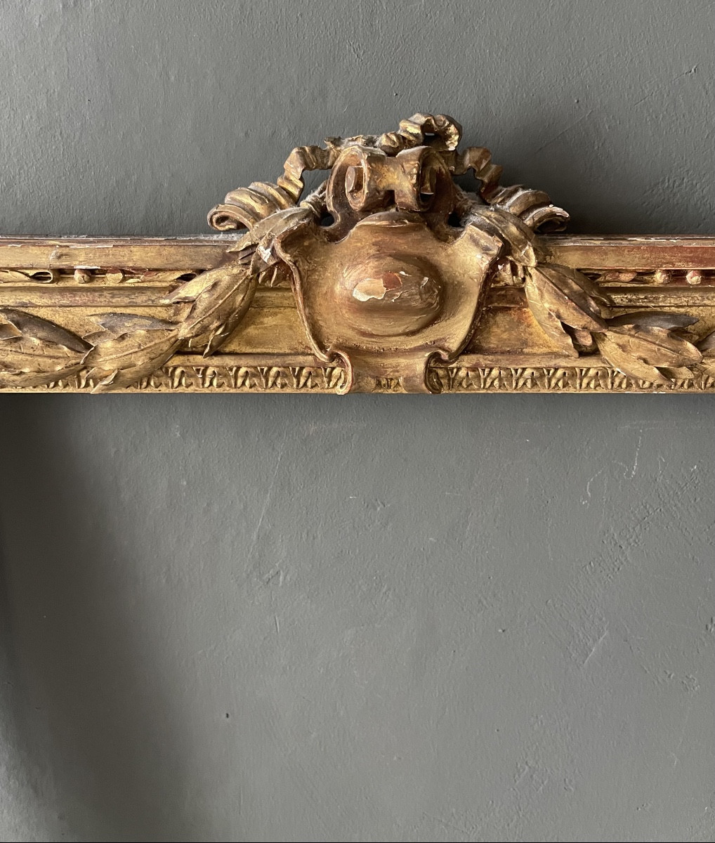Cadre Louis XVI en bois doré -photo-2