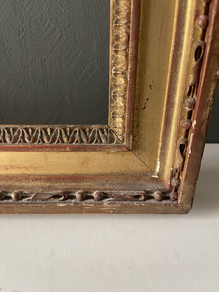 Cadre Louis XVI en bois doré -photo-4