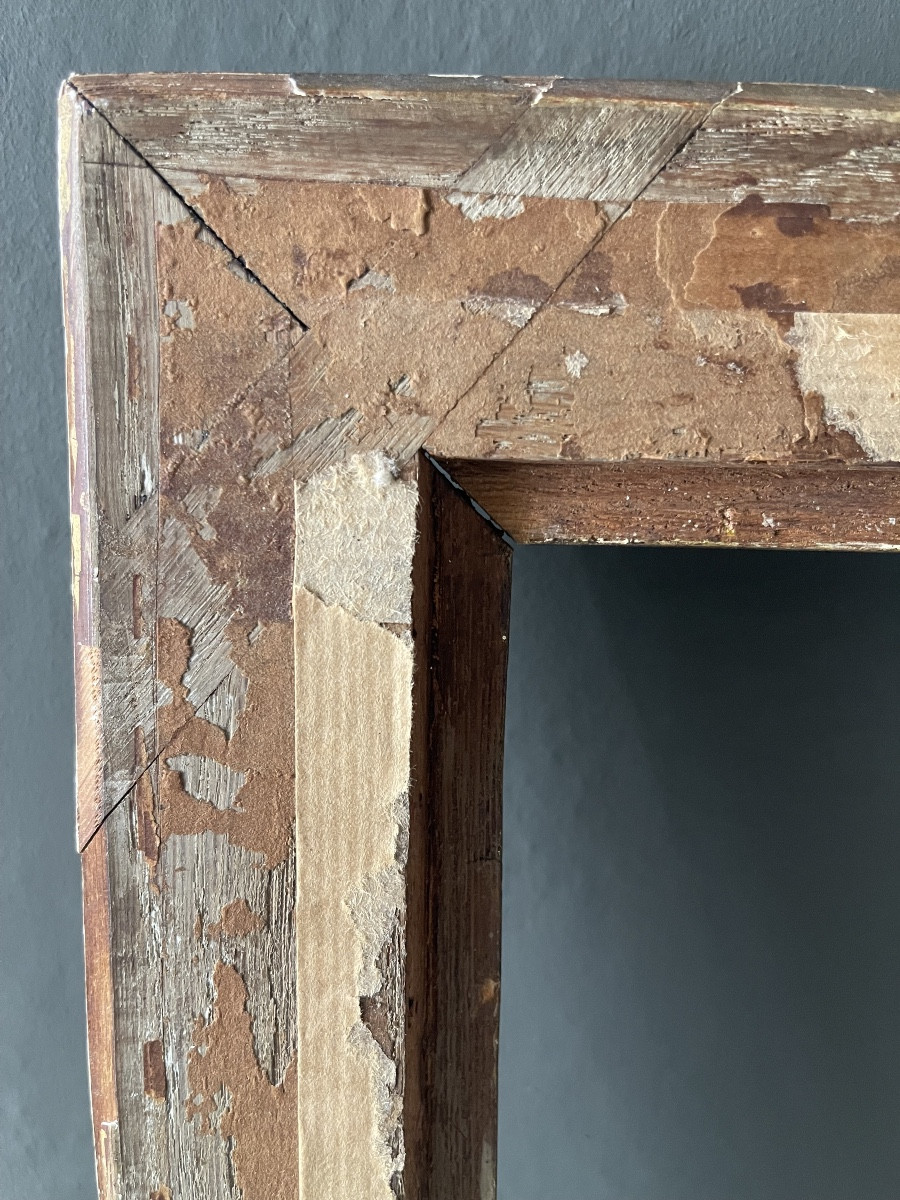 Cadre Louis XVI en bois doré -photo-2