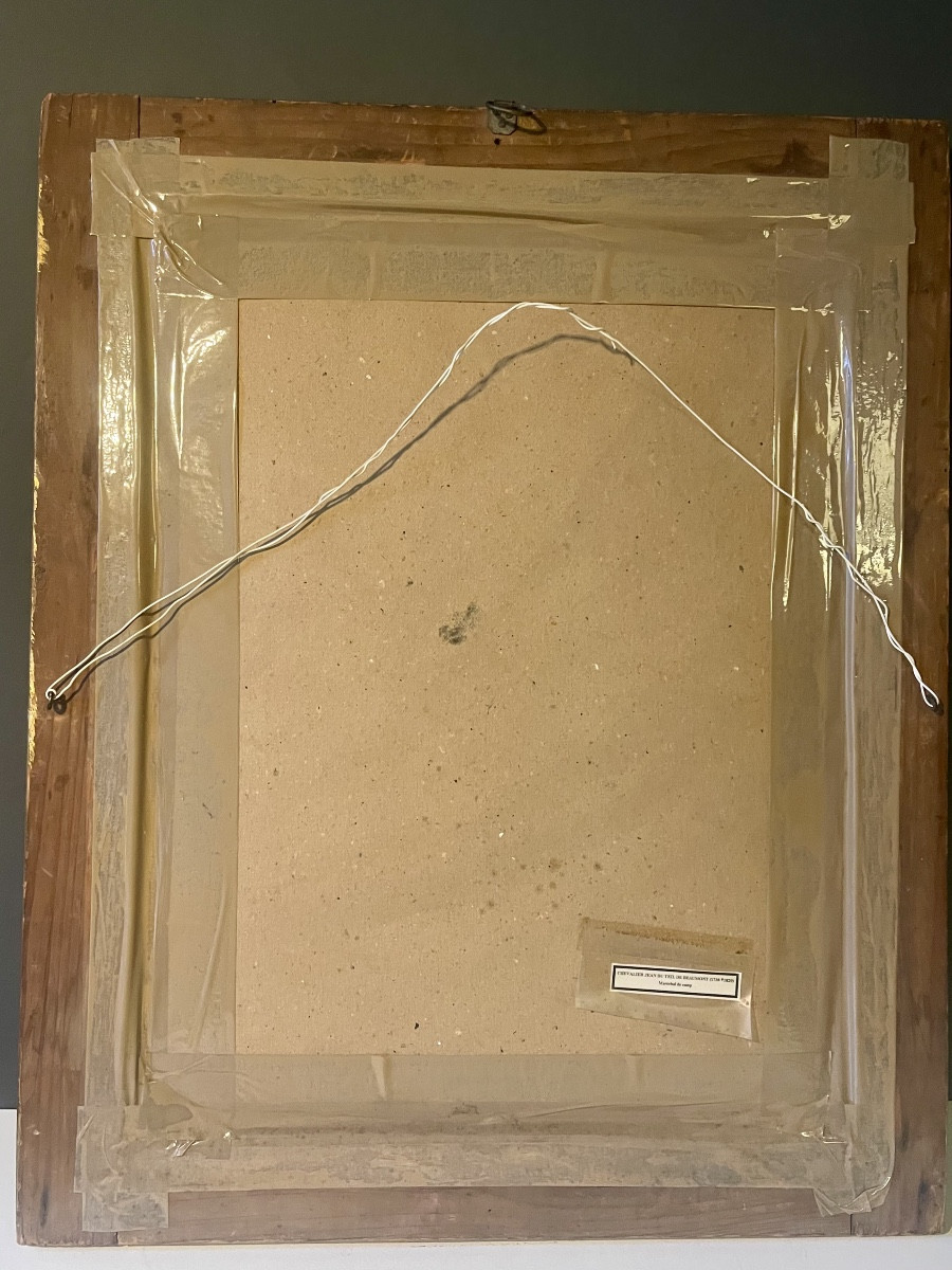 Grande gouache sur papier début 19eme-photo-4