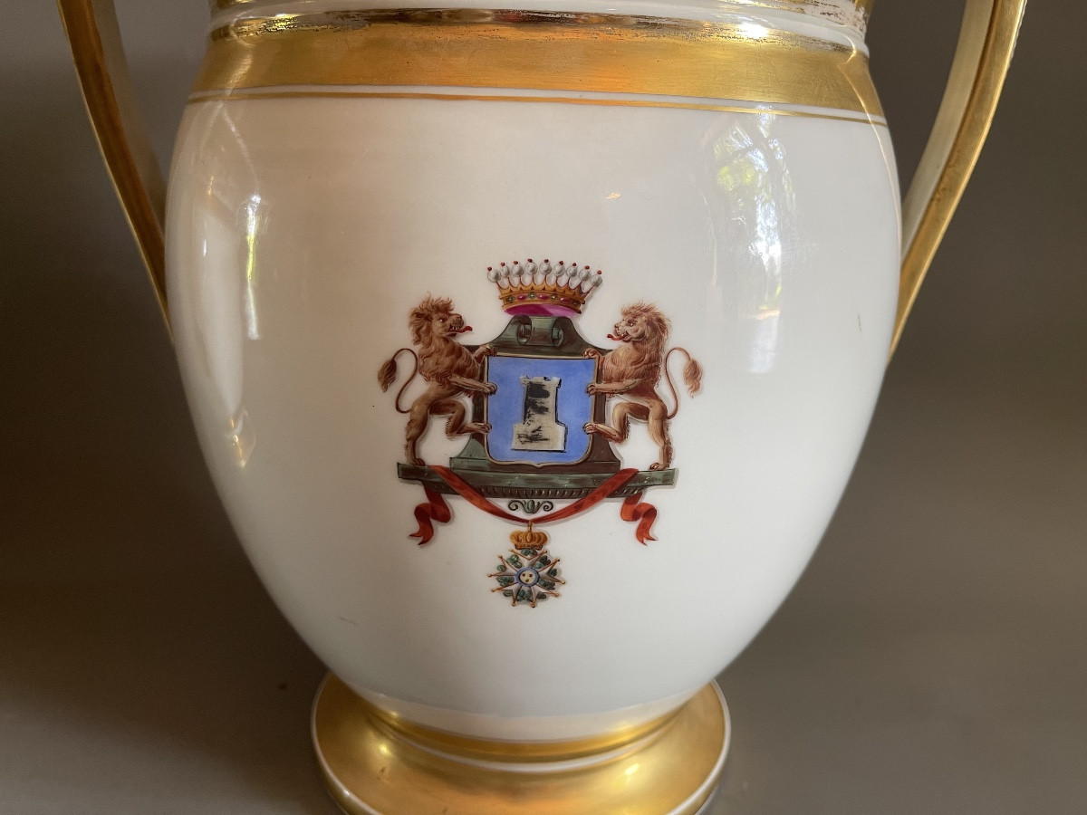 Pair Of Empire Porcelaine Vases-photo-3