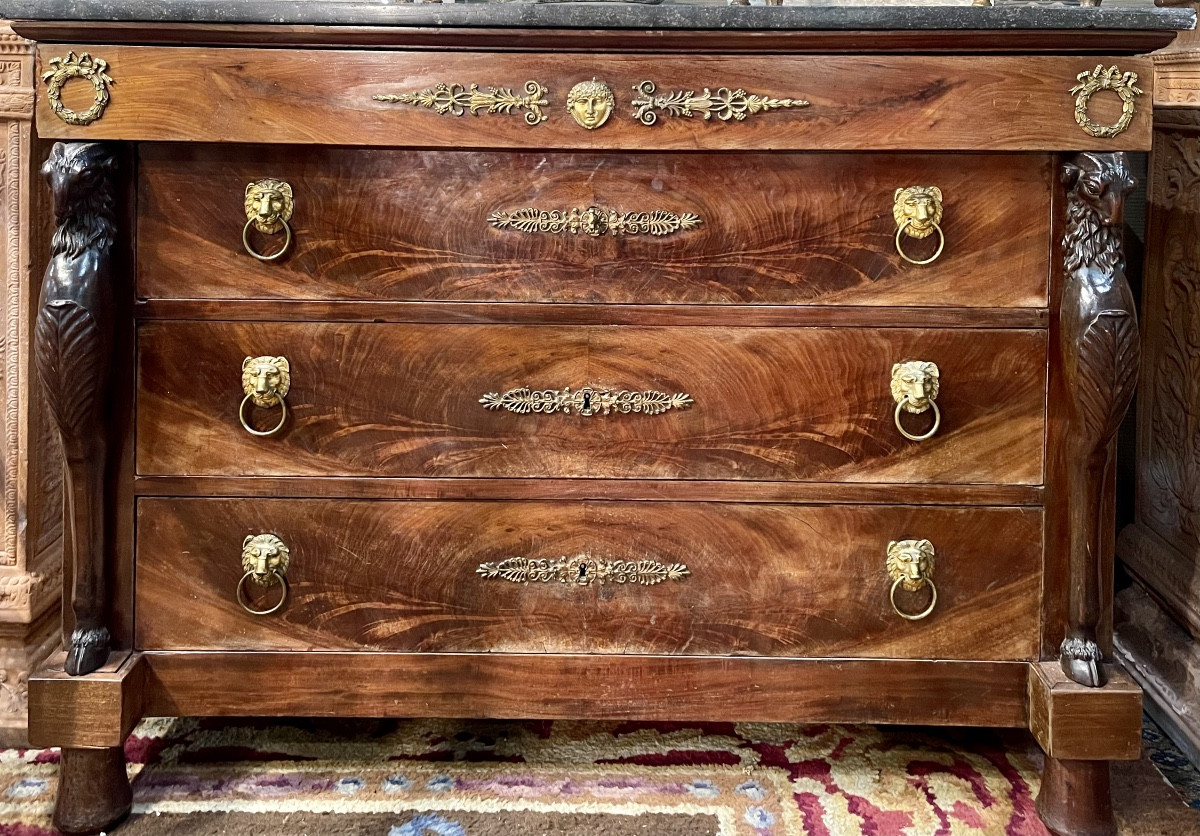 Commode acajou époque Empire