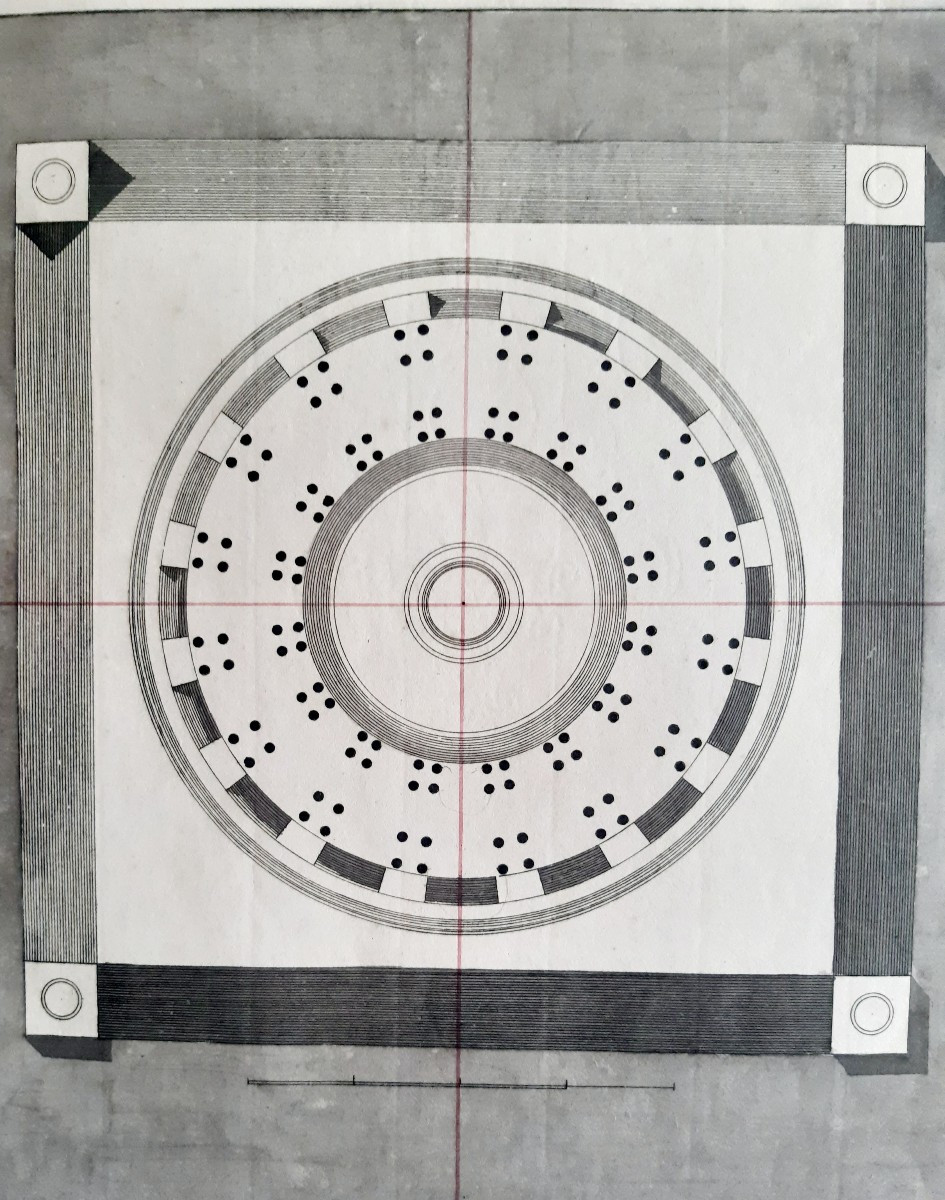 D'après Percier et Fontaine, aquarelle projet d'architecture-photo-4