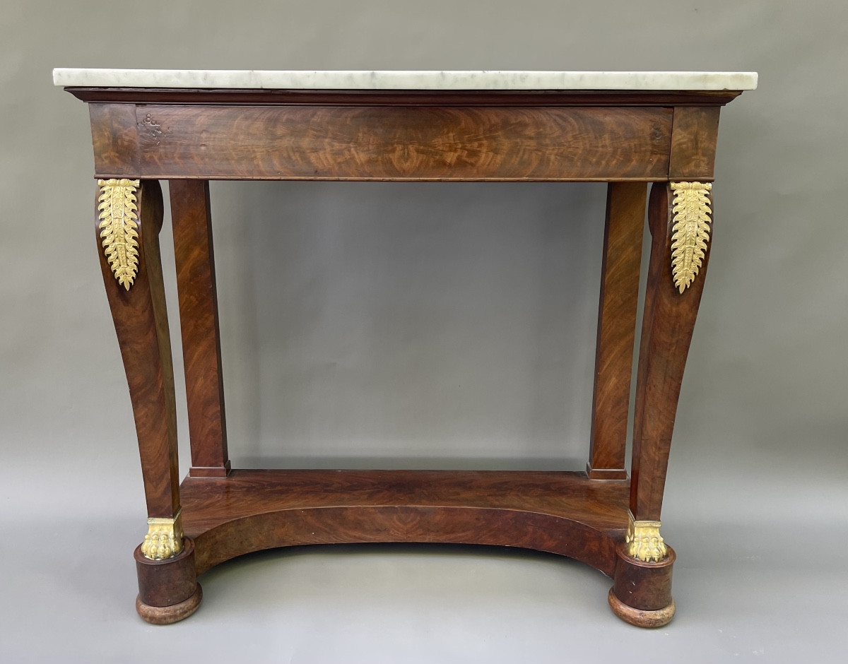 Empire-style Mahogany Console Table