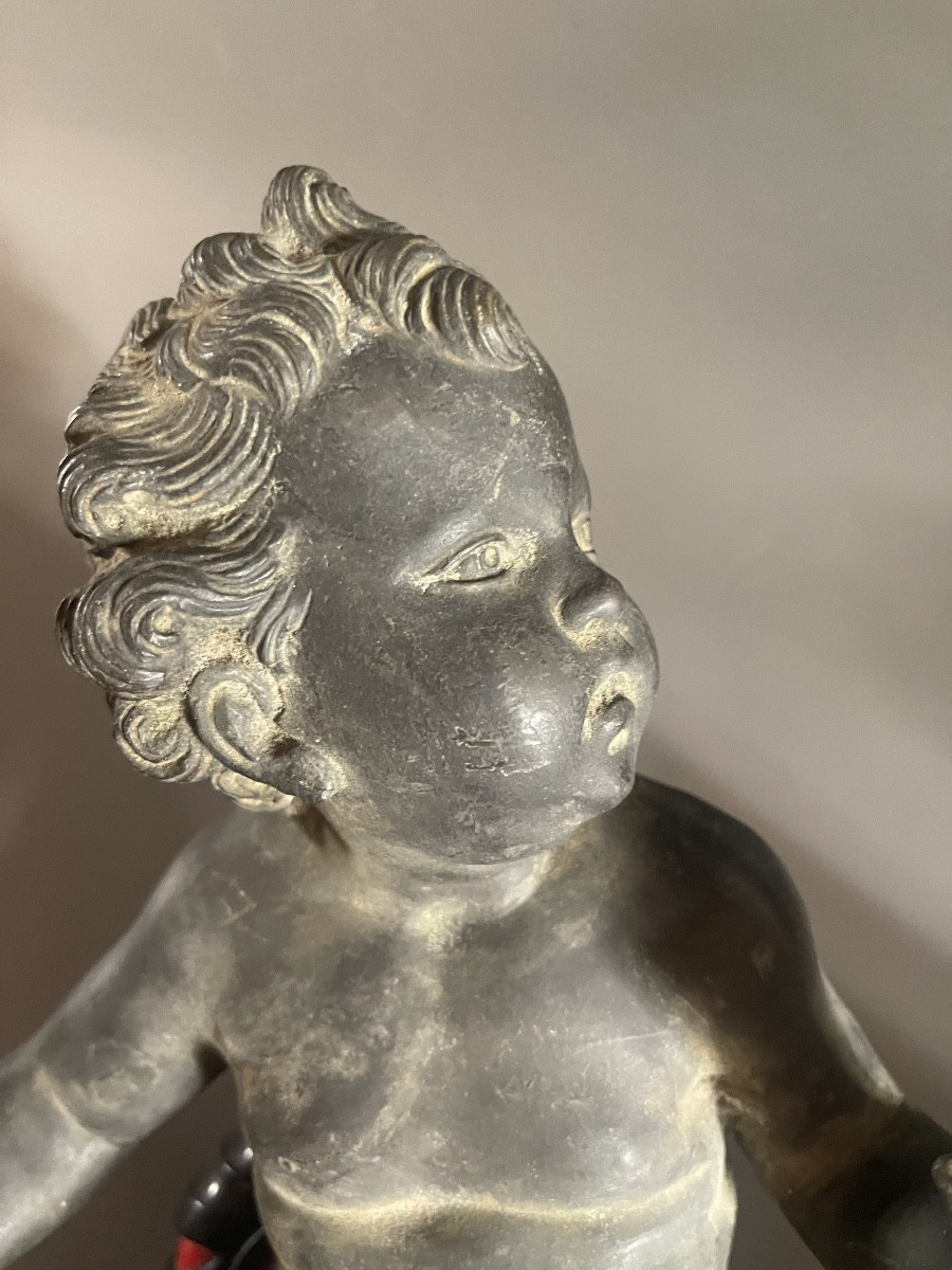 Pair Of Putti Bronze-photo-4