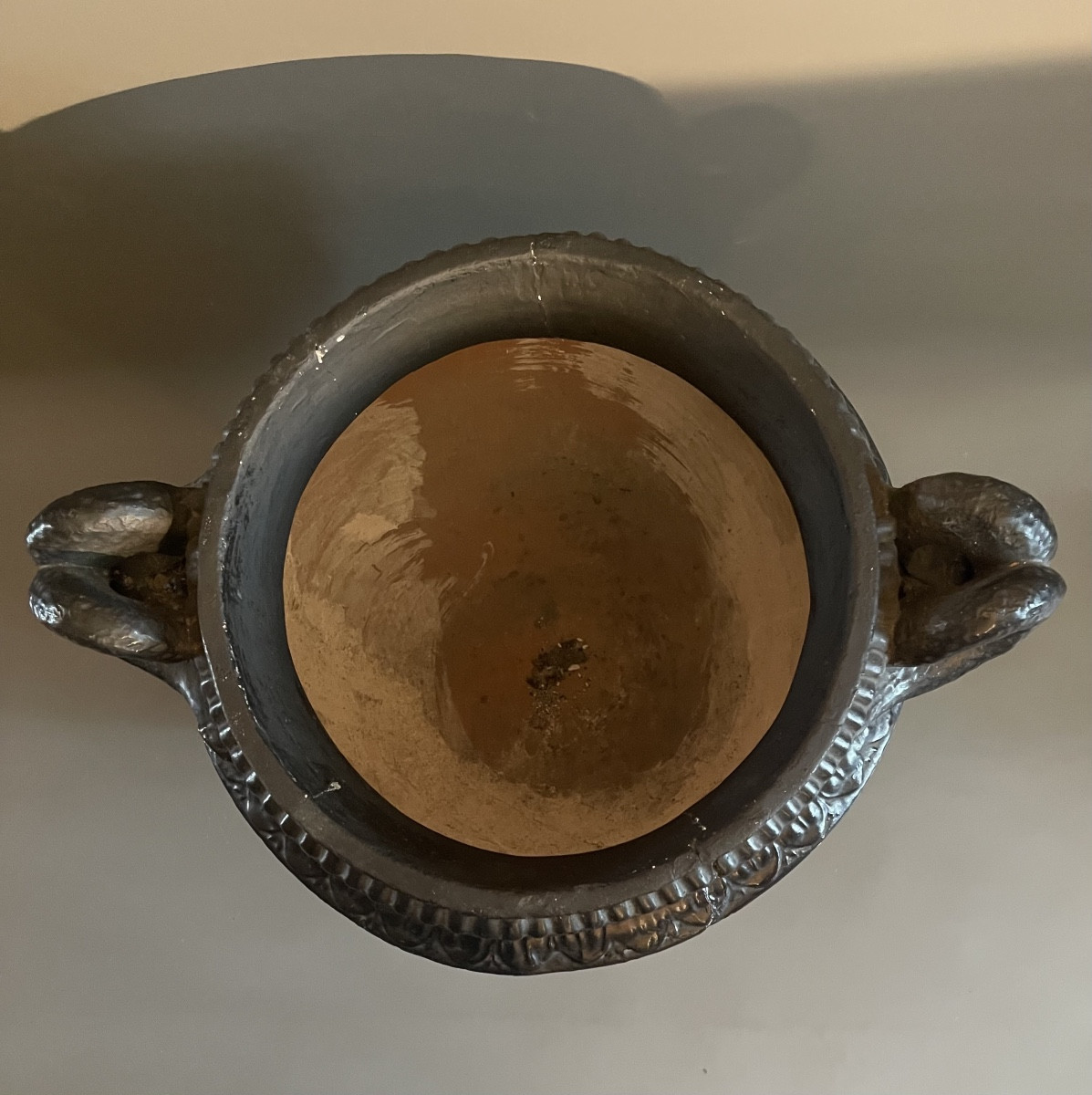 Grand vase néoclassique en terre cuite  Italie XIXeme-photo-2