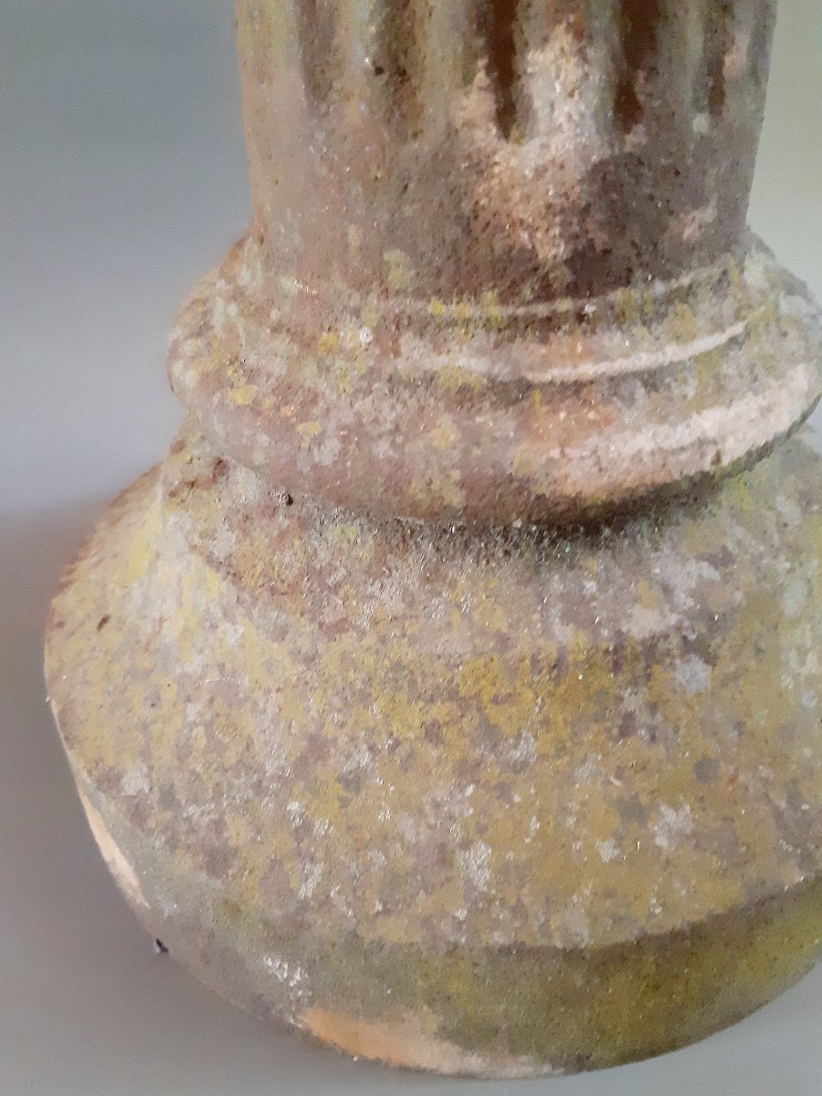 Vase de jardin sur colonne fin 19eme-photo-3