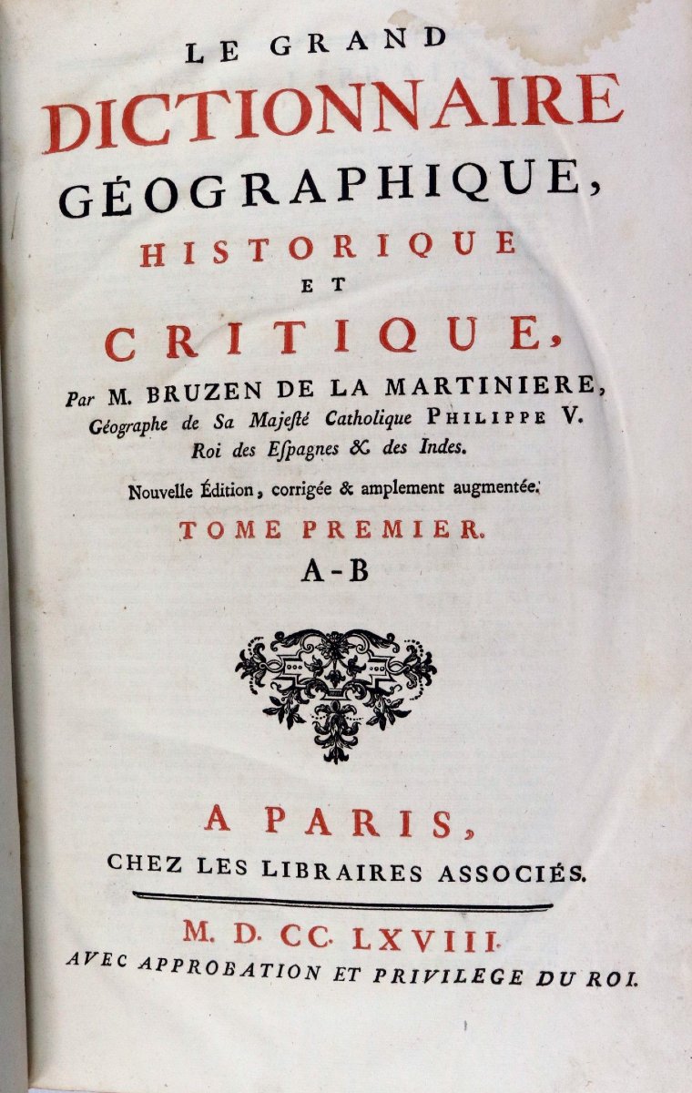 Dictionnaire  Historique De La Martinière 6 vol. In folio-photo-2